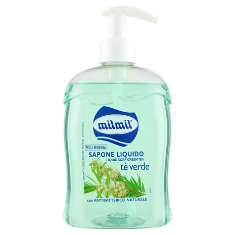milmil Sapone Liquido tè verde Pelli Sensibili 500 ml